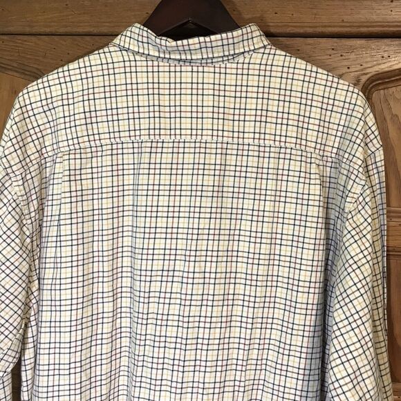 Vtg. Polo Jeans Company Ralph Lauren Loop Collar Men's XL Cream Plaid LS Shirt - Picture 9 of 13